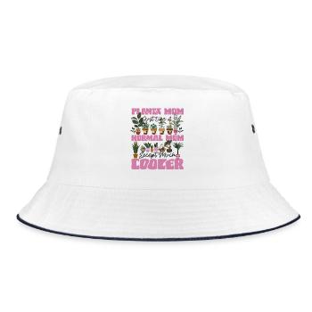 Plant Lover Gardening Mom Plant - Bucket Hat - Weiß/Navy - Vorne