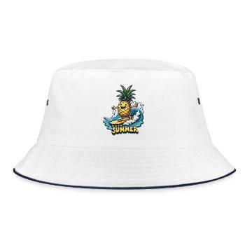 Ananas Surfer Surf Feel L’été - Bob - blanc/marine - Devant
