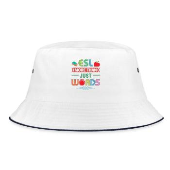 ESL-Lehrer ESL Unterricht - Bucket Hat - Weiß/Navy - Vorne