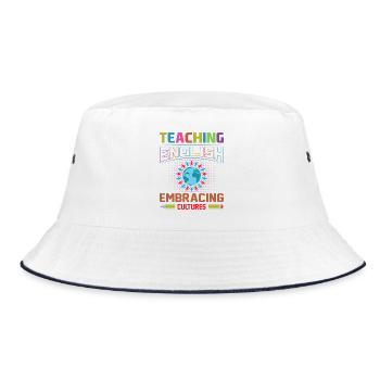 ESL-Lehrer ESL Unterricht - Bucket Hat - Weiß/Navy - Vorne