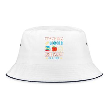 ESL-Lehrer ESL Unterricht - Bucket Hat - Weiß/Navy - Vorne