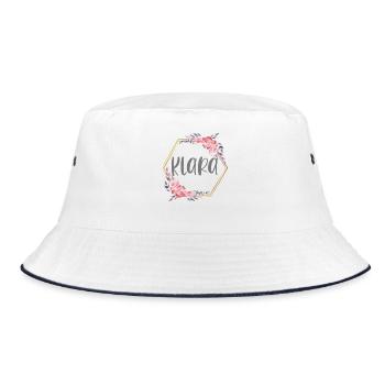 Klara Girl Name Cadeau personnalisé - Bob - blanc/marine - Devant