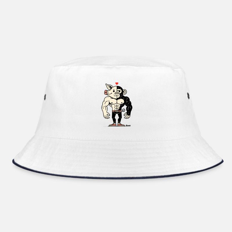 Muscle gorilla pig man Bucket Hat
