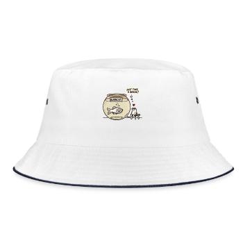 Burnout Fish & Frog Therapist - Bucket Hat - white/navy - Front