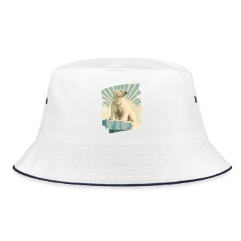 Eisbär - Bucket Hat - Weiß/Navy - Vorne