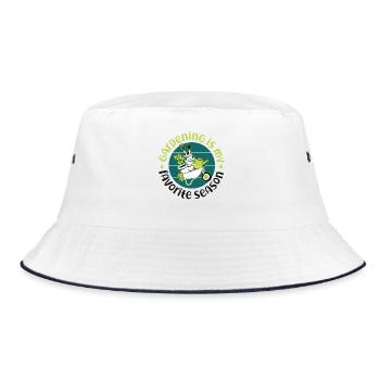 Plant Lover Gardening Gardening Is - Bucket Hat - Weiß/Navy - Vorne