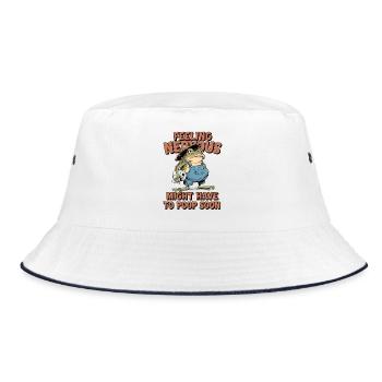 Irritable Bowel Syndrom Cowboy Frog - Bucket Hat - white/navy - Front