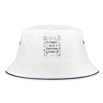 Plant Lover Gardening Plants It - Bucket Hat - Weiß/Navy - Vorne
