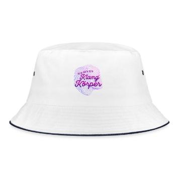 Ich bin ein Klangkörper Chor Sänger Tenor Sopran - Bucket Hat - Weiß/Navy - Vorne