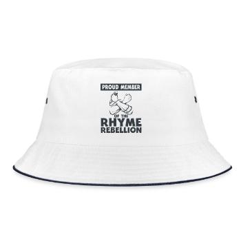 Poetry Slam Rhyme Rebellion Slam Poetry - Bucket Hat - white/navy - Front