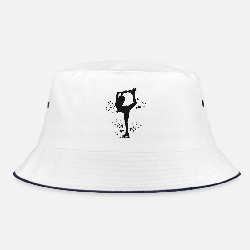 Eiskunstläufer Schlittschuhlaufen Eiskunstlauf - Bucket Hat - Weiß/Navy