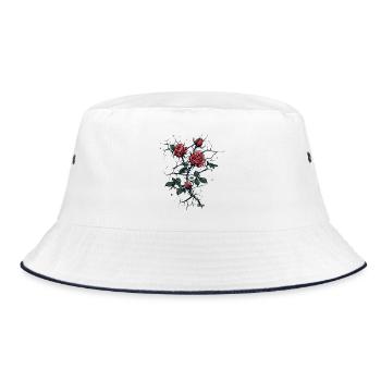 Rosen brechen durch Beton: die Kraft der Liebe - Bucket Hat - Weiß/Navy - Vorne