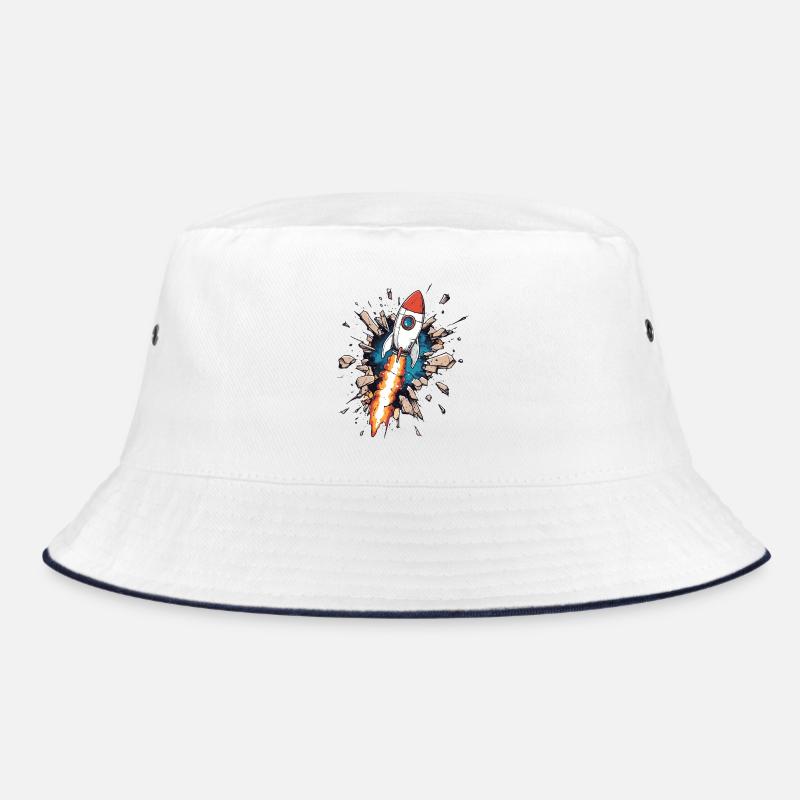 Rocket breaks through wall Bucket Hat
