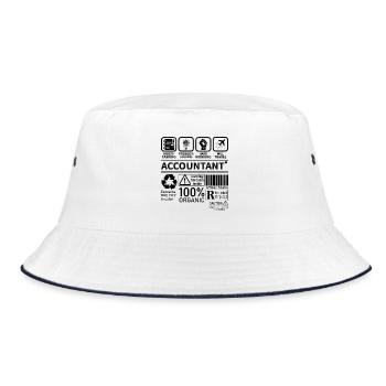 Accountant Multi Tasking Problem Solving Hard Work - Bucket Hat - Weiß/Navy - Vorne