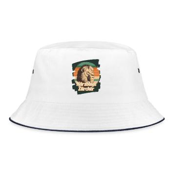 Härzbluetzürcher Zürich Züri - Bucket Hat - Weiß/Navy - Vorne