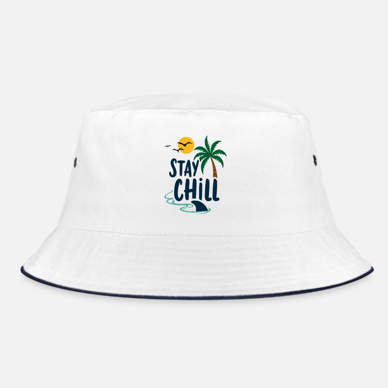Stay Chill Tropical Relaxation Summer Vacation Bucket Hat