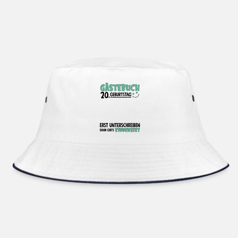 Gästebuch 20 Geburtstag Unterschreiben Kindersekt Bucket Hat