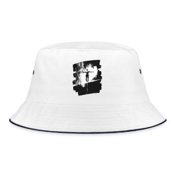 Slackline Slacklining Balance - Bucket Hat - white/navy - Front