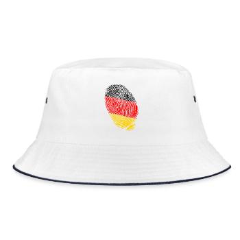 German flag fingerprints - Bucket Hat - white/navy - Front