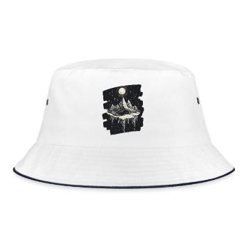 Mountains - Bucket Hat - white/navy - Front