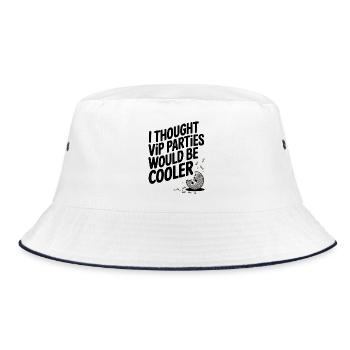 I Thought VIP Parties Would Be Cooler Irony VIP - Bucket Hat - white/navy - Front