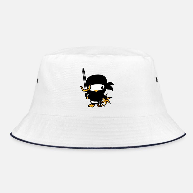 Vogel Ninja Kämpfer Assassin Schwert Ninjastern Bucket Hat