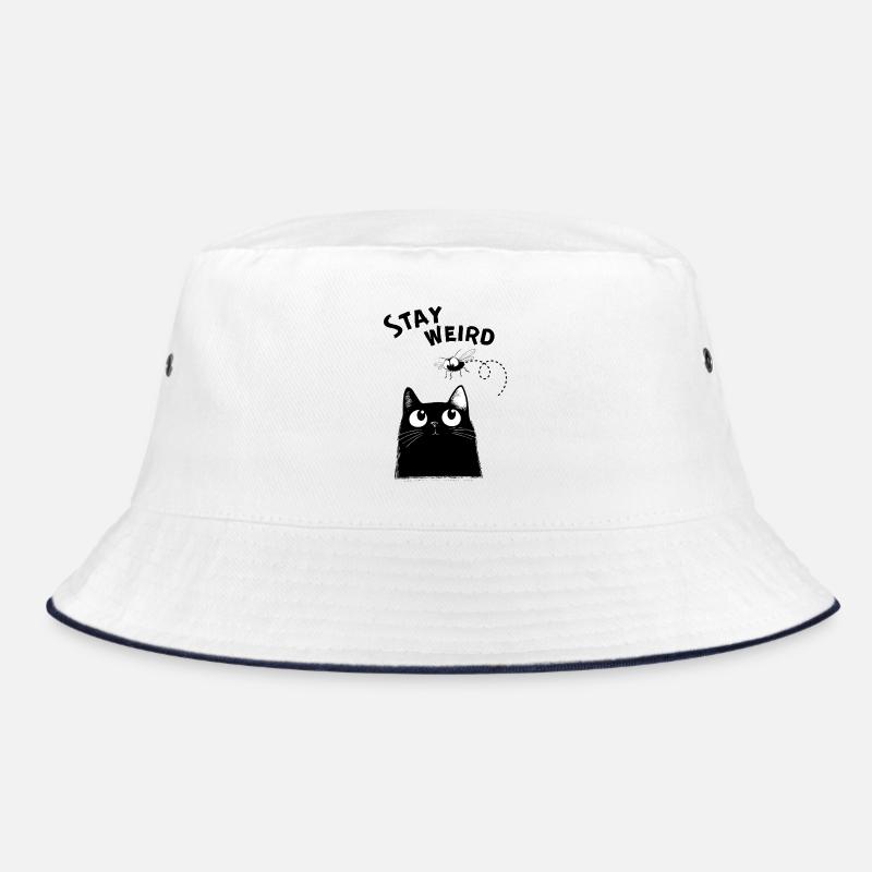 Stay Weird – Lustige schwarze Katze Bucket Hat