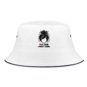 Cheveux de maman Je m’en fiche Maman Maman Cadeau - Bob - blanc/marine - Devant