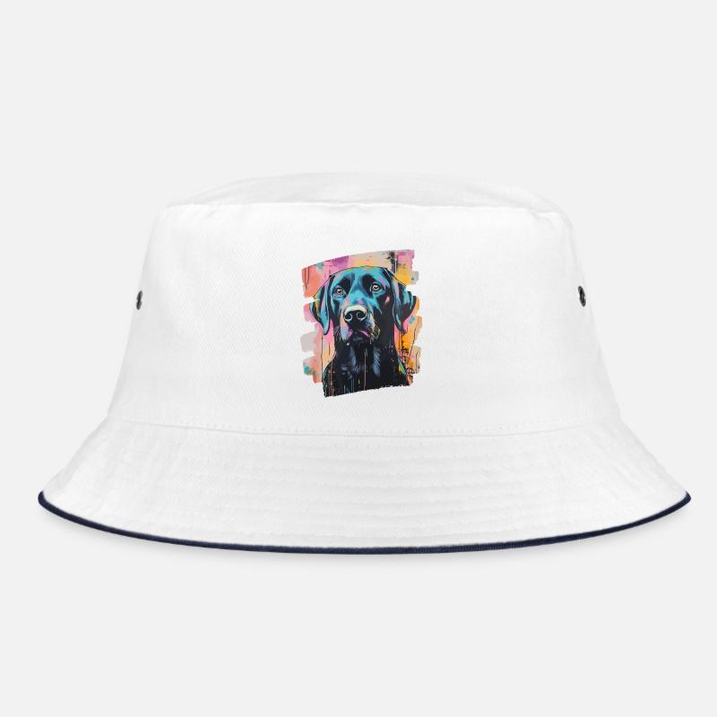 Labrador - Bucket Hat - Weiß/Navy