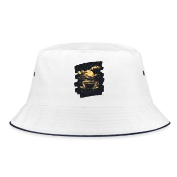 Coffee Coffee Coffee Lovers - Bucket Hat - white/navy - Front