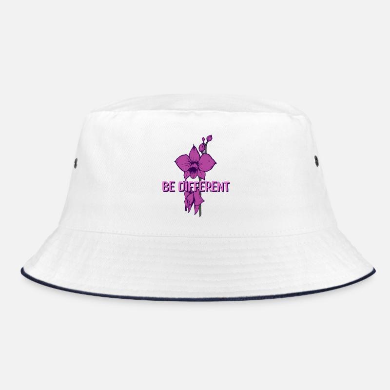 BE DIFFERENT - Orchidee Blumenliebe Positivität Bucket Hat