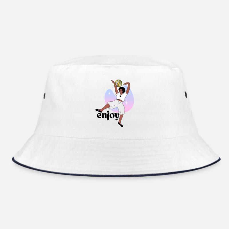 Disco Dancing Fingerprint Illustration Bucket Hat