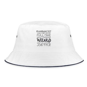 Pharmacist Wizard Pharmacy - Bucket Hat - white/navy - Front