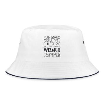 Pharmacy assistant Wizard - Bucket Hat - Weiß/Navy - Vorne