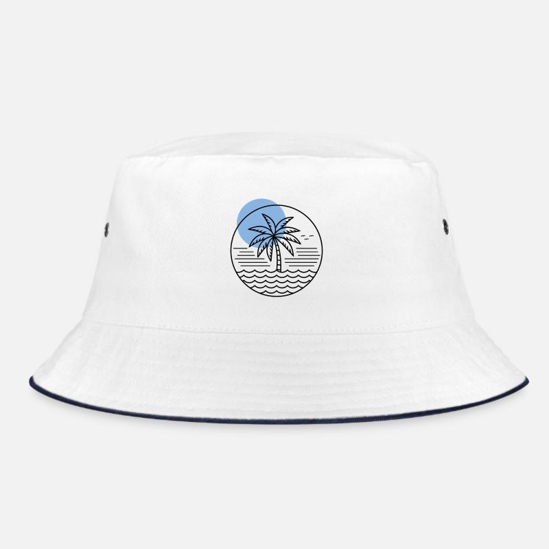 Palm Tree Circle Bucket Hat