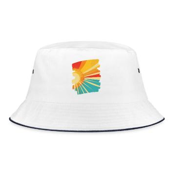 Summer Sun - Bucket Hat - white/navy - Front