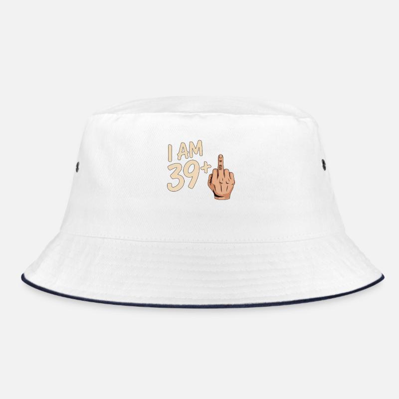 Lustiges 39 Plus Mittelfinger-Design Bucket Hat