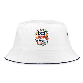 Meilleures fleurs de maman pour la fête des mères - Bob - blanc/marine - Devant