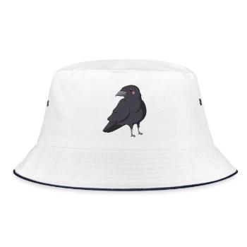Raven - Bucket Hat - white/navy - Front