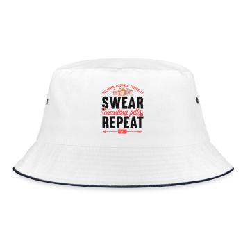 Pharmacy Tech Technician - Bucket Hat - white/navy - Front