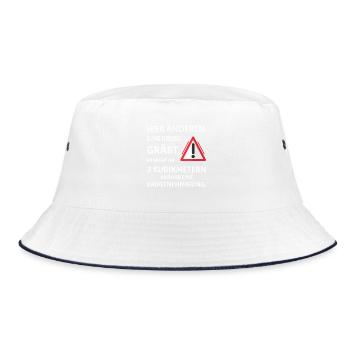 Qui creuse une fosse pour les autres - Drôle de dicton de bâtiment - Bob - blanc/marine - Devant
