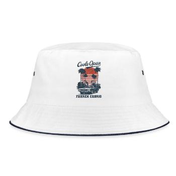 Cool Grandpas Driving Convertible Retro Grandpa - Bucket Hat - white/navy - Front