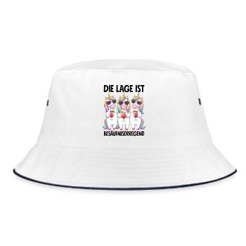 The situation is drunkenness - Bucket Hat - white/navy - Front