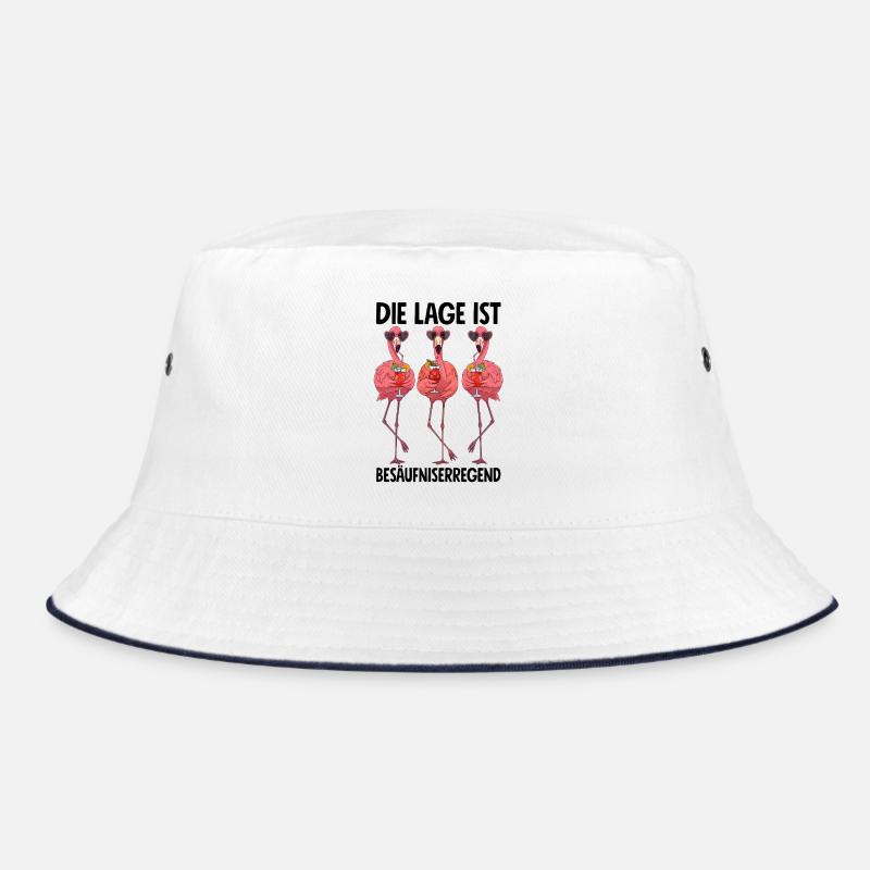 Die Lage Ist Besäufniserregend mit Flamingos Bucket Hat