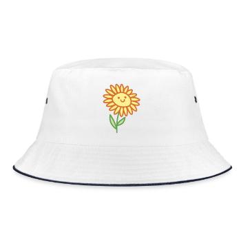 Sun Flower - Bucket Hat - white/navy - Front