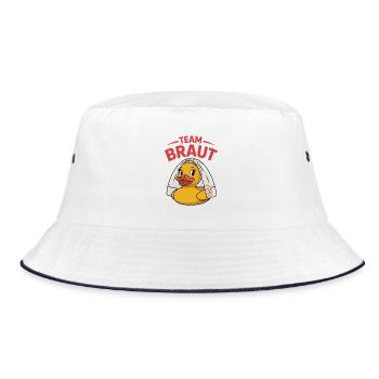 Team Bride Rubber Duck - Bucket Hat - white/navy - Front