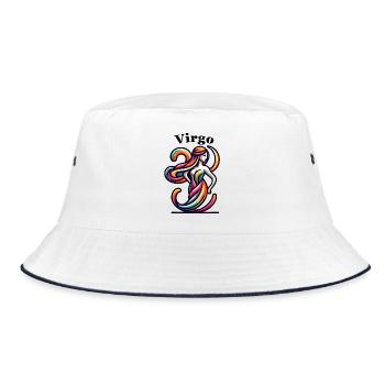 Virgo Virgo colorful - Bucket Hat - white/navy - Front
