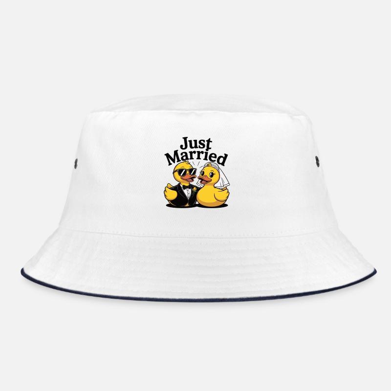 Just Married Gummiente Brautpaar Bucket Hat