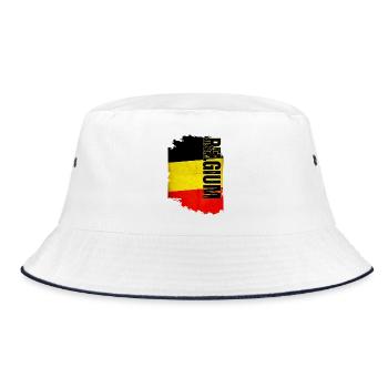 Drapeau vertical de la Belgique, fierté belge - Bob - blanc/marine - Devant