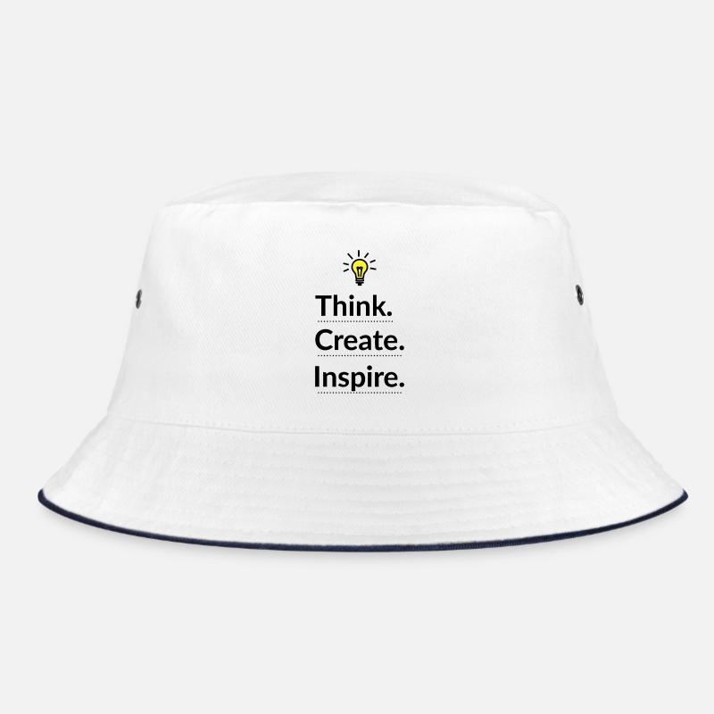 Think Create Inspire Glühbirne Bucket Hat